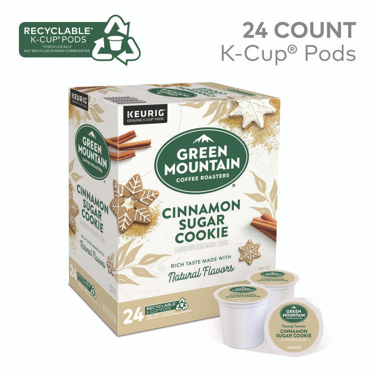 KEURIG DR PEPPER Green Mountain Coffee® 5814 Cinnamon Sugar Cookie Coffee K-Cups, 24/Box