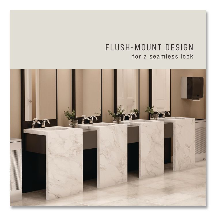 RUBBERMAID COMMERCIAL PROD. 1938171CT One Shot Soap Dispenser - Touch Free, Foam, 800 mL/1,600 mL, 11 x 14 x 3.5, Chrome, 4/Carton