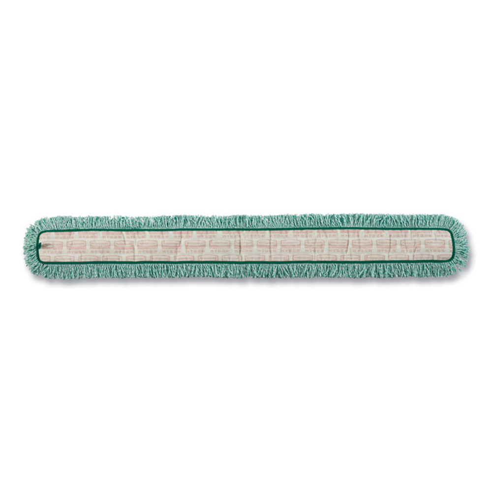 RUBBERMAID COMMERCIAL PROD. HYGEN™ Q460 GRE HYGEN Dust Mop Heads With Fringe, Green, 60 in., Microfiber, Cut-End