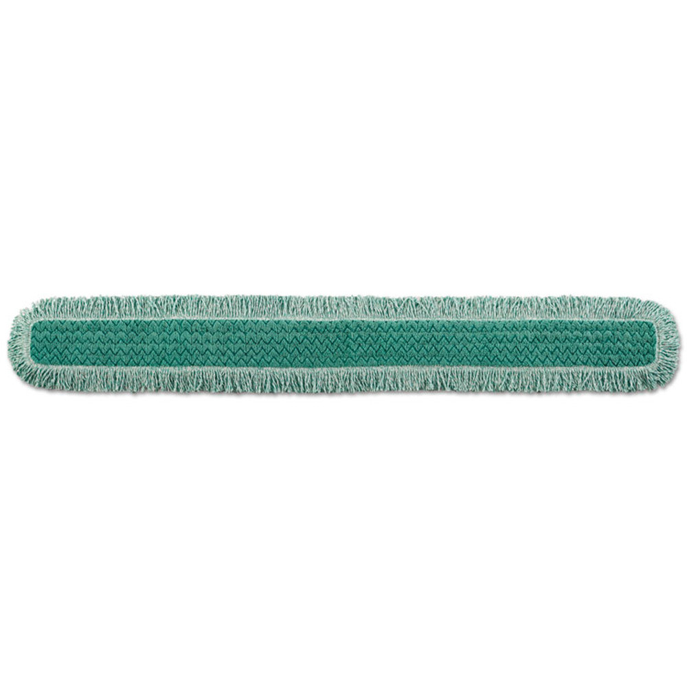RUBBERMAID COMMERCIAL PROD. HYGEN™ Q460 GRE HYGEN Dust Mop Heads With Fringe, Green, 60 in., Microfiber, Cut-End