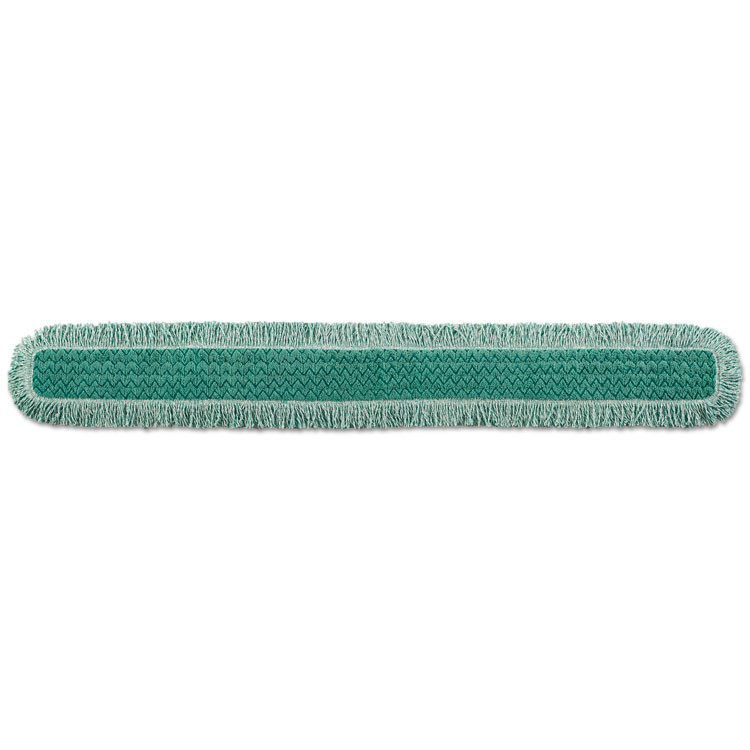 RUBBERMAID COMMERCIAL PROD. HYGEN™ Q460 GRE HYGEN Dust Mop Heads With Fringe, Green, 60", Microfiber, Cut-End