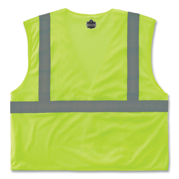 TENACIOUS HOLDINGS, INC. ergodyne® 21027 GloWear 8210HL Class 2 Economy Mesh Hook and Loop Vest, Polyester, 2X-Large/3X-Large, Lime