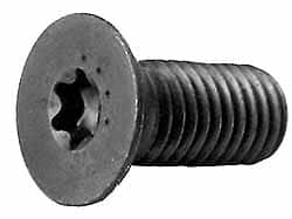 Camcar 34488 Flat Socket Cap Screw: #10-24 x 5/8" Long, Alloy Steel, Black Oxide Finish