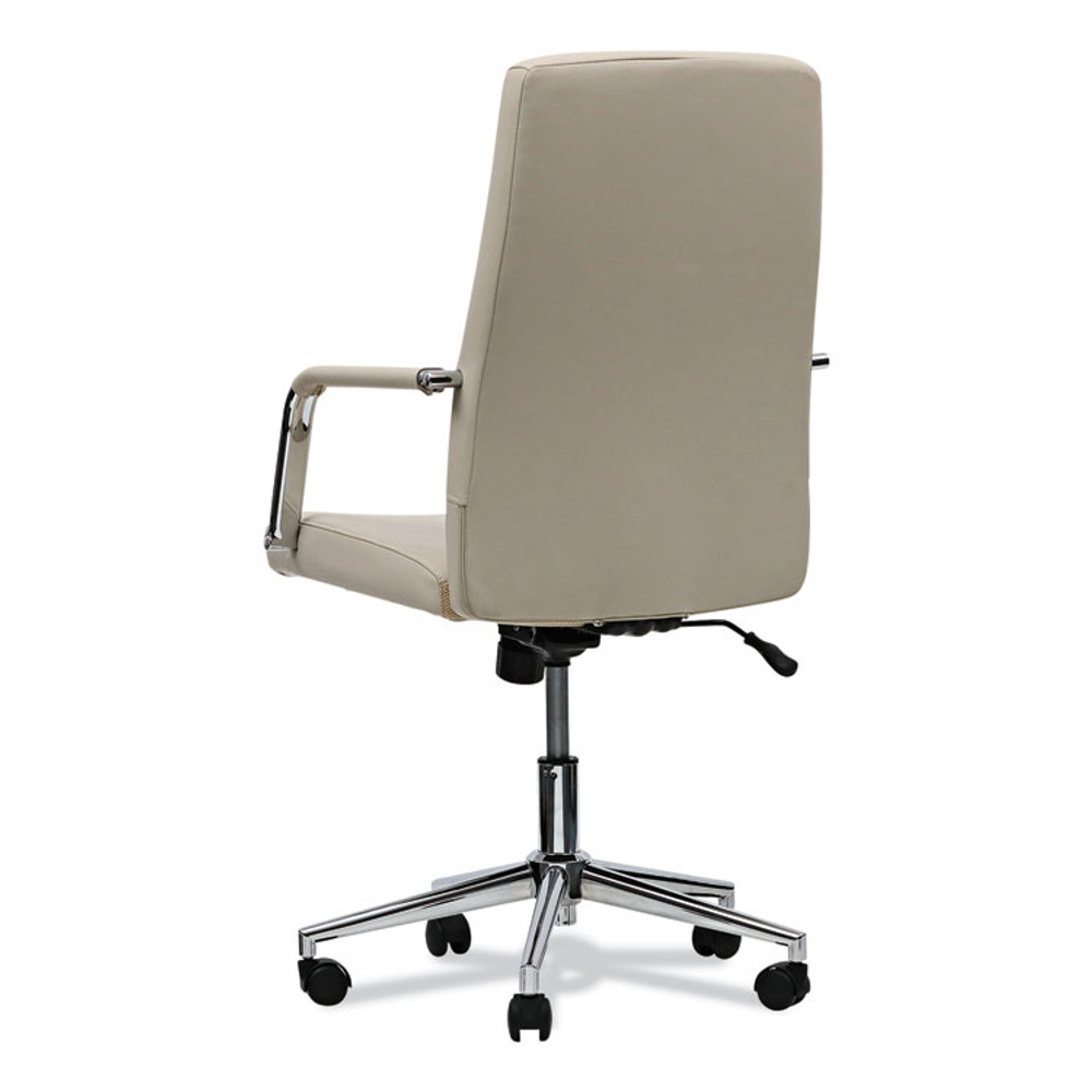 ALERA Workspace by WS4106 Leather Task Chair, Supports Up to 275 lb, 18.19" to 21.93" Seat Height, White Seat, White Back