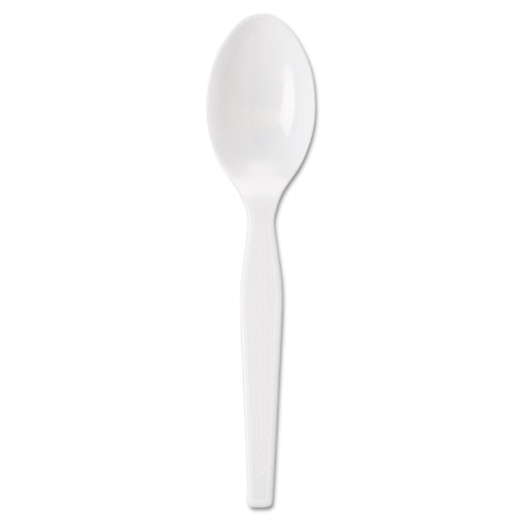 GEORGIA PACIFIC Dixie® TM23C7 Individually Wrapped Mediumweight Polystyrene Cutlery, Spoon, Plastic, White, 1,000/Carton