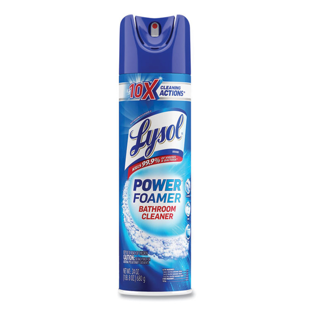 RECKITT BENCKISER LYSOL® Brand 02569CT Power Foam Bathroom Cleaner, 24 oz Aerosol Spray, 12/Carton