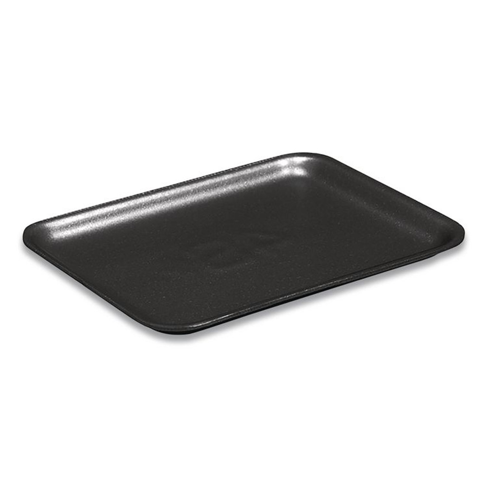 PACTIV EVERGREEN CORPORATION 51P904PZ Supermarket Tray, #4PZ, 9.25 x 7.25 x 1.38, Black, Foam, 400/Carton