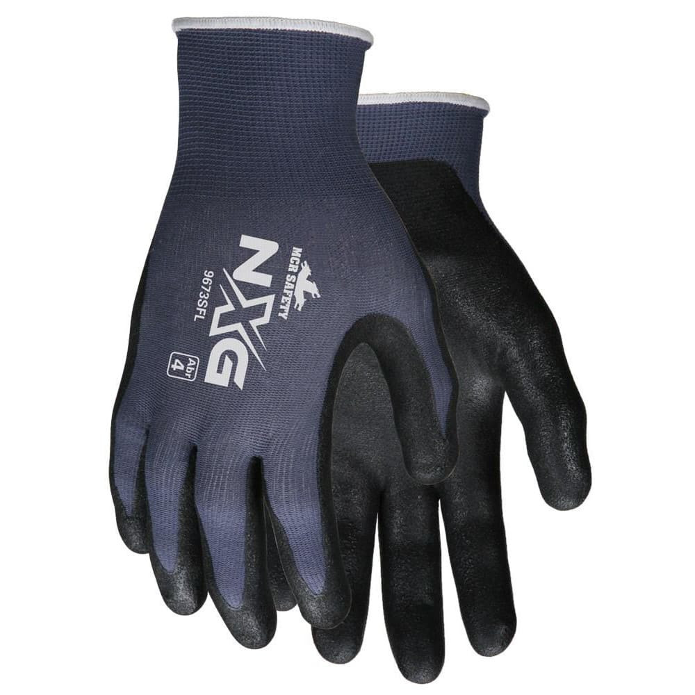MCR Safety 9673SFM General Purpose Work Gloves: Medium, Nitrile Coated, Nitrile