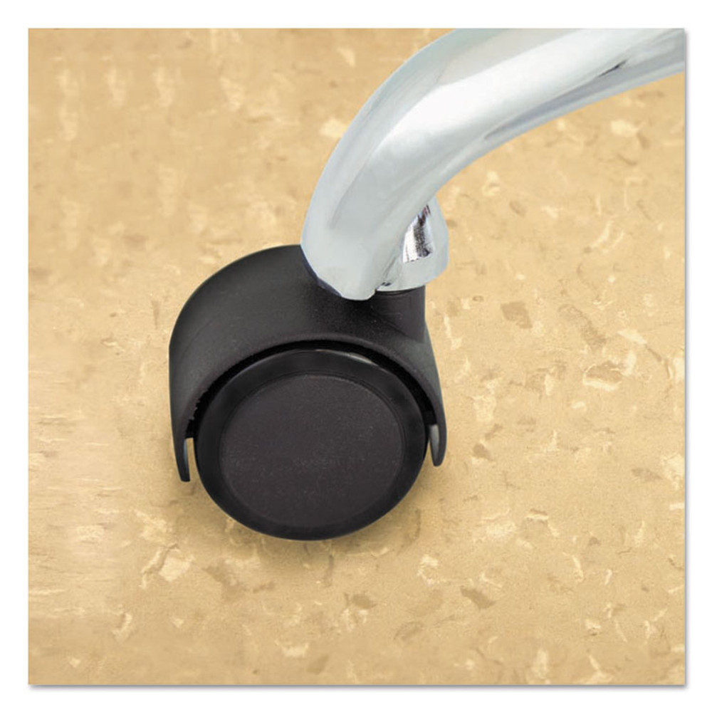 MASTER CASTER COMPANY 64526 Duet Dual Wheels, Grip Ring Type C Stem, 2" Soft Polyurethane Wheel, Matte Black, 5/Set
