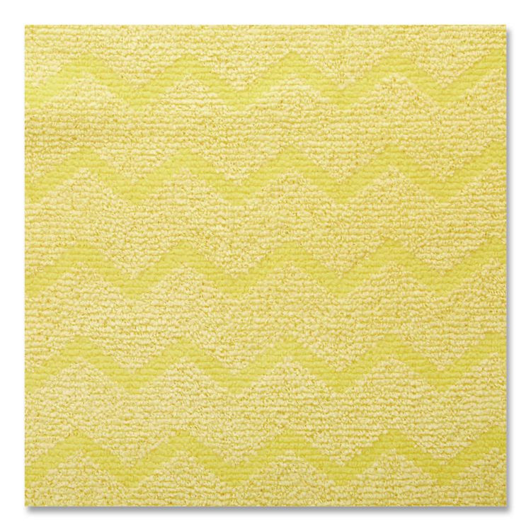 RUBBERMAID COMMERCIAL PROD. Q610 Reusable Cleaning Cloths, Microfiber, 16 x 16, Yellow, 12/Carton