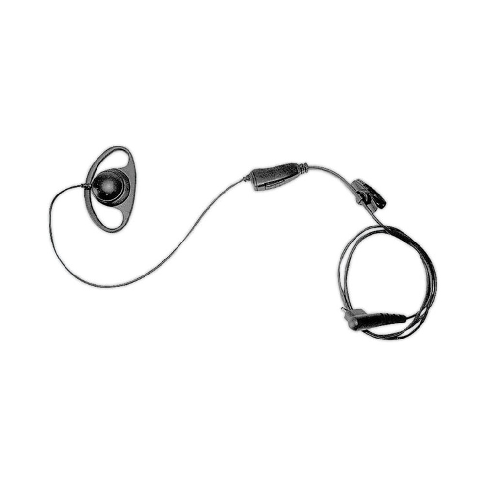 MOTOROLA HKLN4599 D-Style Earpiece with In-Line Microphone and Push-To-Talk, Black