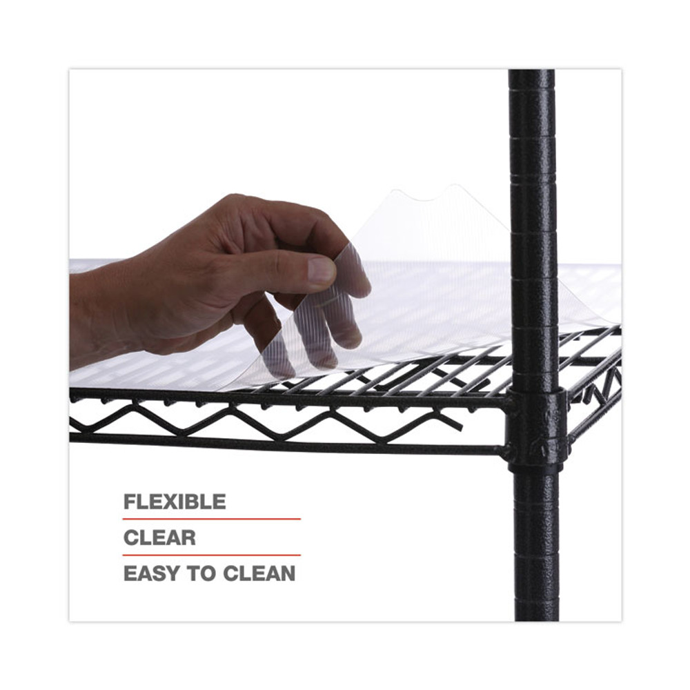 ALERA SW59SL3624 Shelf Liners For Wire Shelving, Clear Plastic, 36w x 24d, 4/Pack