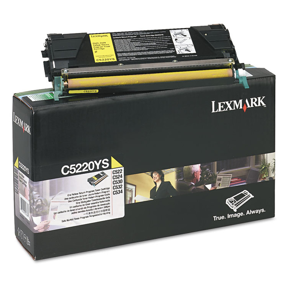 LEXMARK INT'L, INC. C5220YS C5220YS Return Program Toner, 3,000 Page-Yield, Yellow