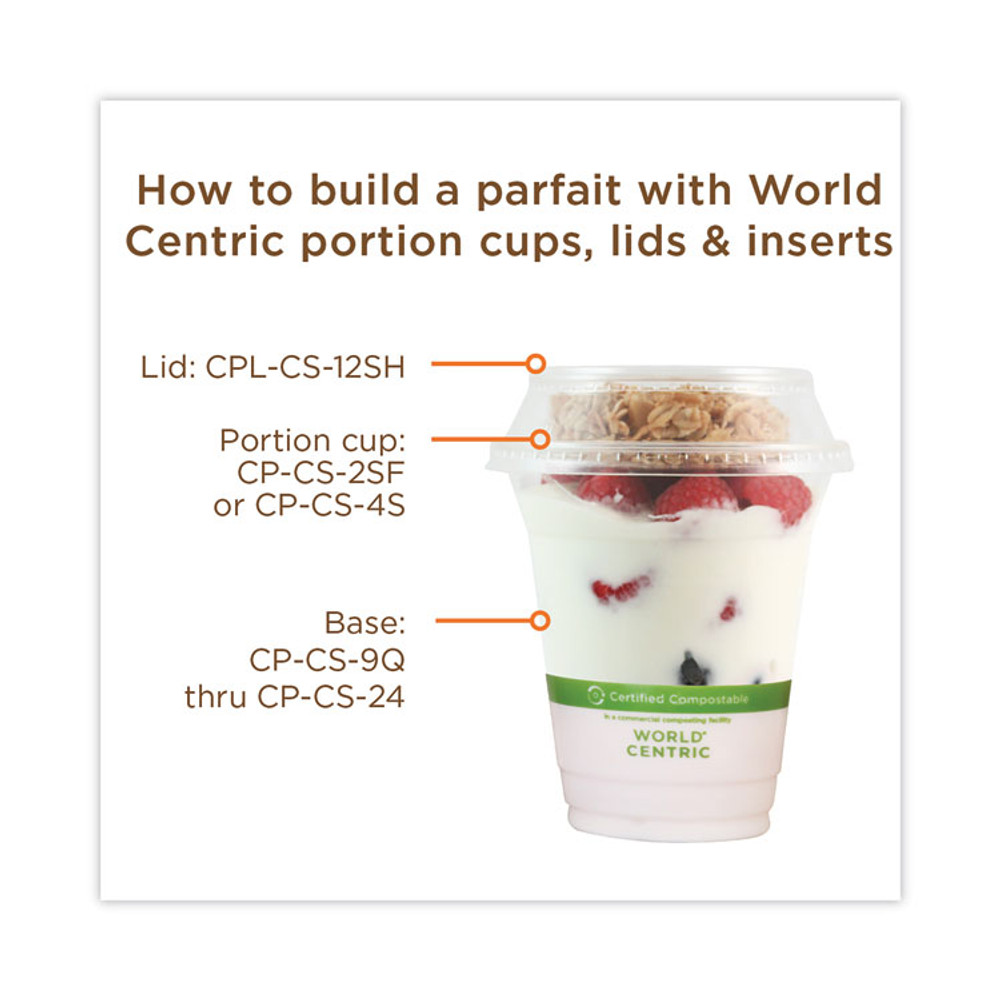 WORLD CENTRIC CPCS9Q PLA Clear Cold Cups, 9 oz, Plastic, Clear, 1,000/Carton