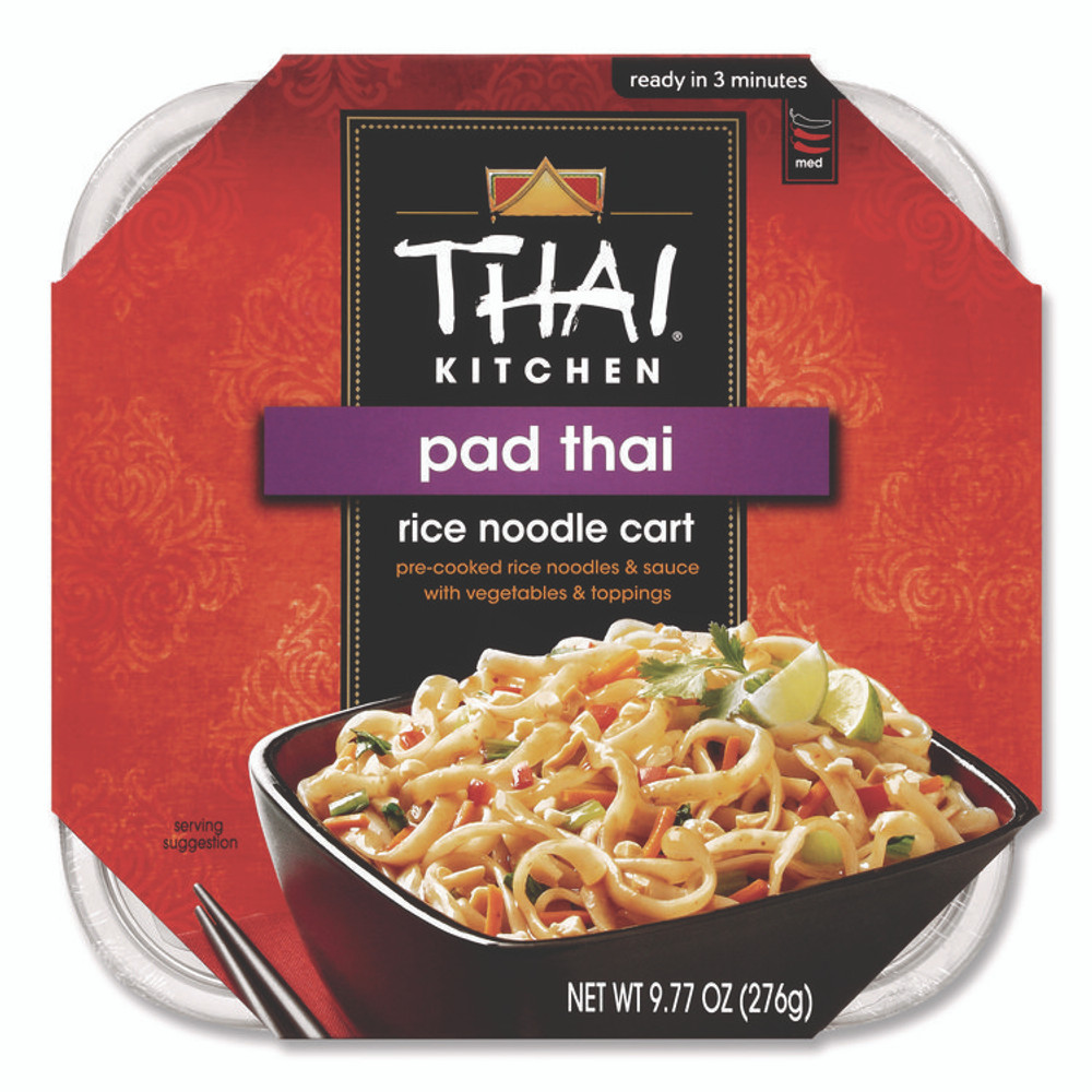 MCCORMICK & CO THA01026 Thai Kitchen Pad Thai Rice Noodle Cart, 9.77 oz Individually Wrapped, 6/Carton