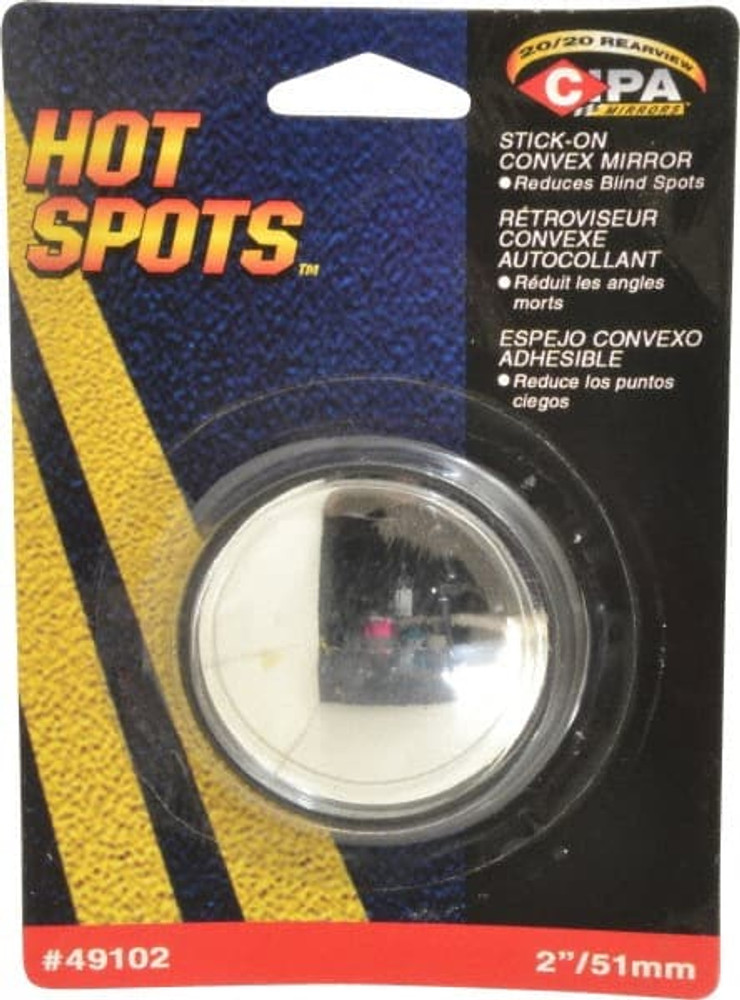 Value Collection 49102 Automotive Round Convex Blind Spot Stick-On Mirror