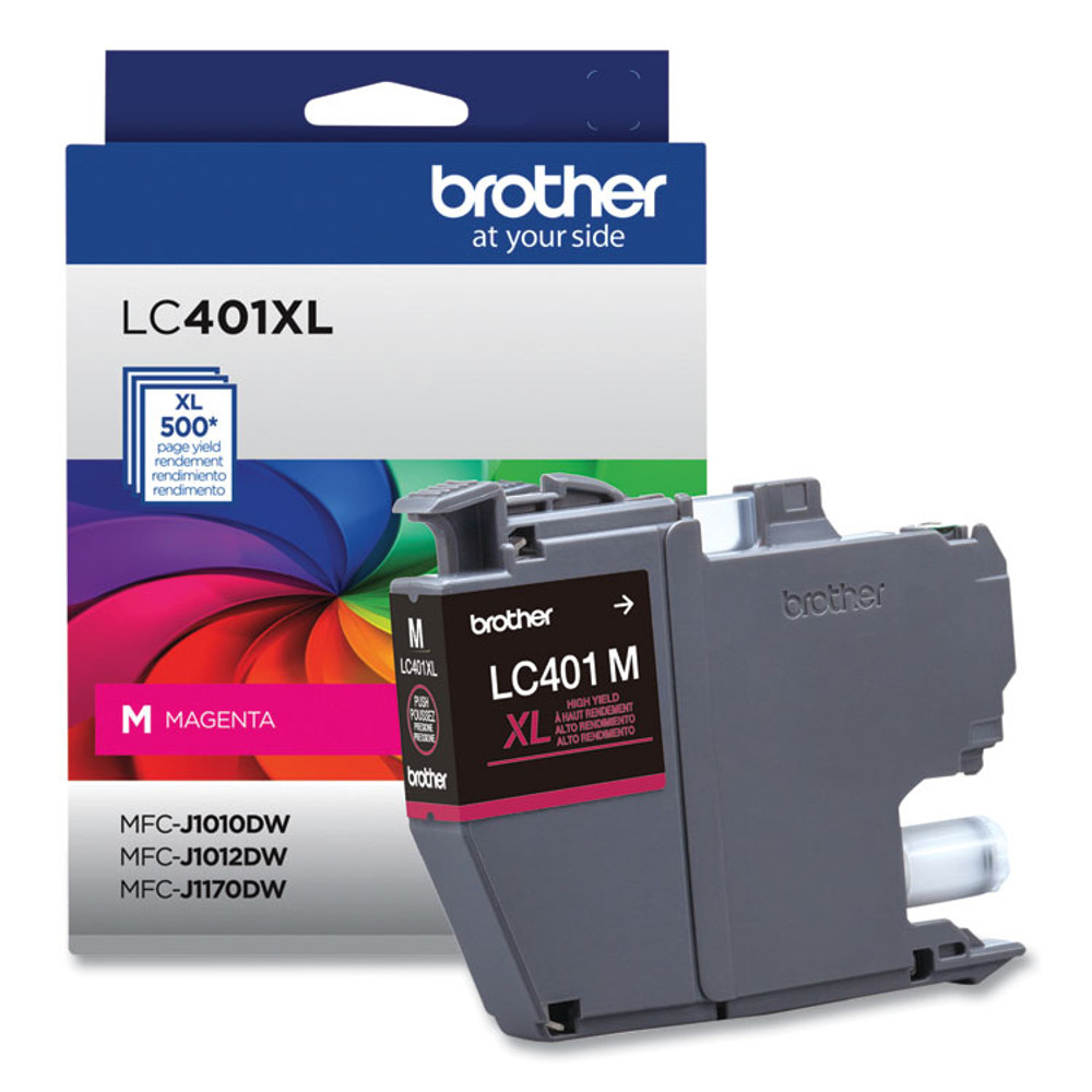 BROTHER INTL. CORP. LC401XLMS LC401XLMS High-Yield Ink, 500 Page-Yield, Magenta