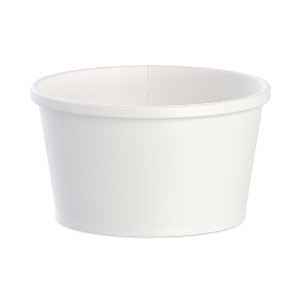 DART SOLO® HS4085WH Flexstyle Double Poly Paper Containers, 8 oz, White, Paper, 25/Pack, 20 Packs/Carton