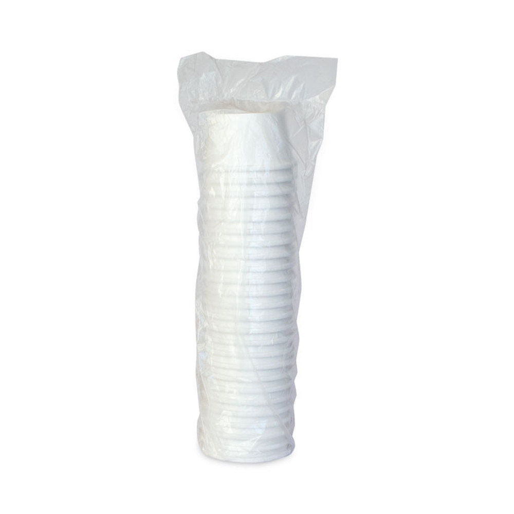 DART SOLO® HS4085WH Flexstyle Double Poly Paper Containers, 8 oz, White, Paper, 25/Pack, 20 Packs/Carton