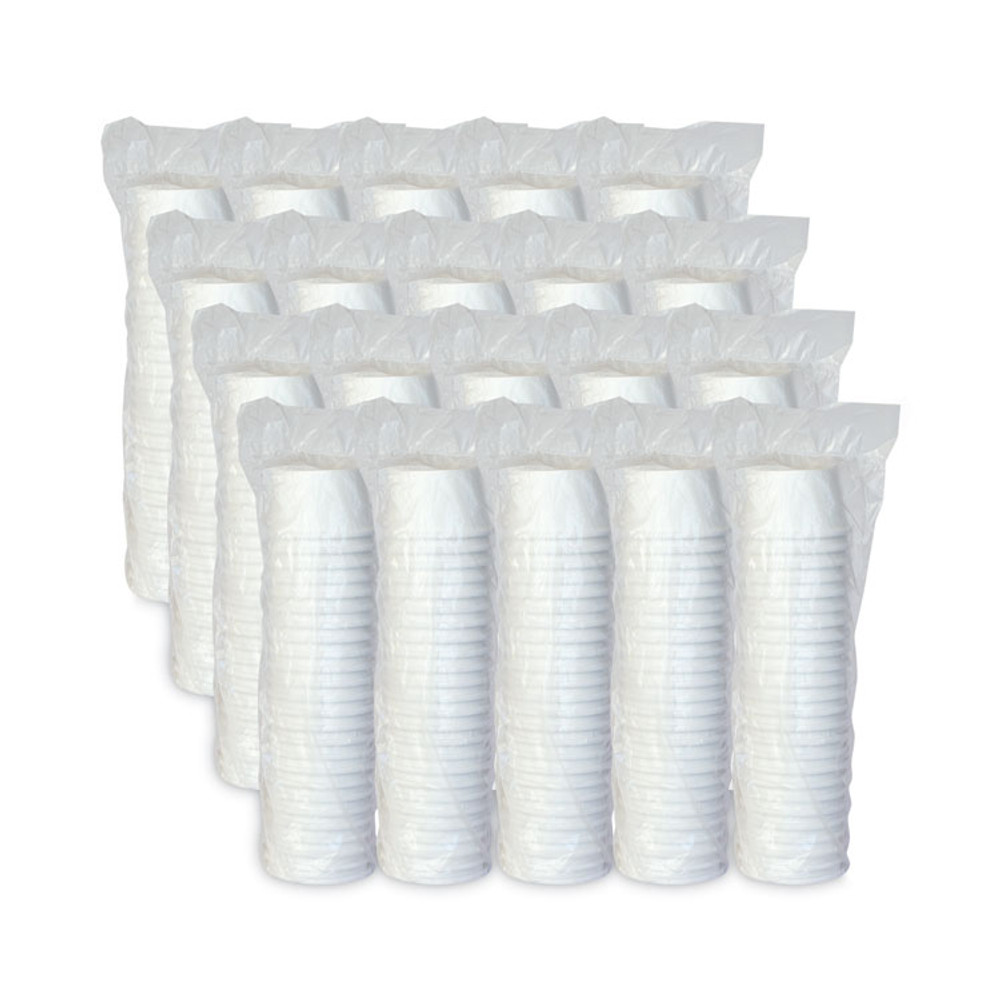DART SOLO® HS4085WH Flexstyle Double Poly Paper Containers, 8 oz, White, Paper, 25/Pack, 20 Packs/Carton
