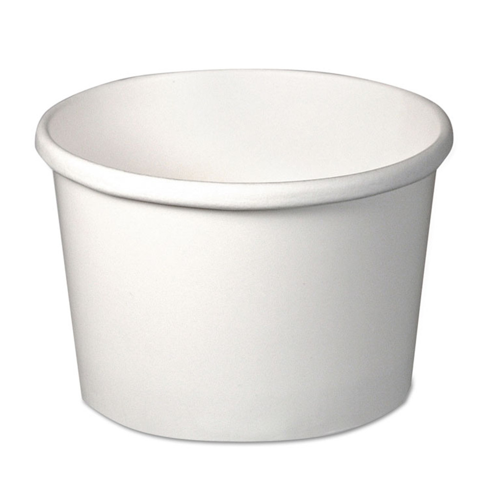 DART SOLO® HS4085WH Flexstyle Double Poly Paper Containers, 8 oz, White, Paper, 25/Pack, 20 Packs/Carton