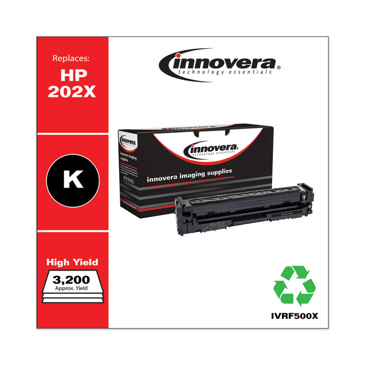 INNOVERA F500X Remanufactured Black High-Yield Toner, Replacement for 202X (CF500X), 3,200 Page-Yield