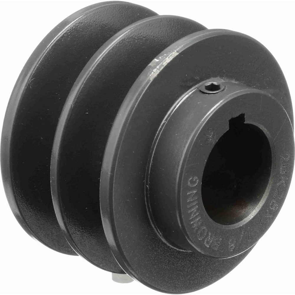 Browning 1033323 1-1/8" Bore Diam, 3.55" OD, Finished Bore Two Groove Sheave