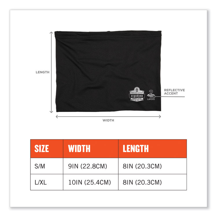 TENACIOUS HOLDINGS, INC. ergodyne® 42150 Chill-Its 6489 2-Layer Cooling Performance Knit Multi-Band, Polyester/Spandex, 2X-Large/3X-Large, Black