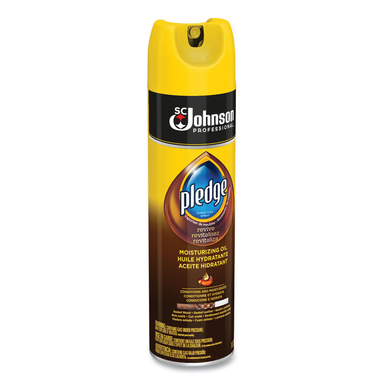 SC JOHNSON Pledge® 697264 Furniture Polish, Revive Moisturizing Oil, 14.2 oz Can, 6/Carton