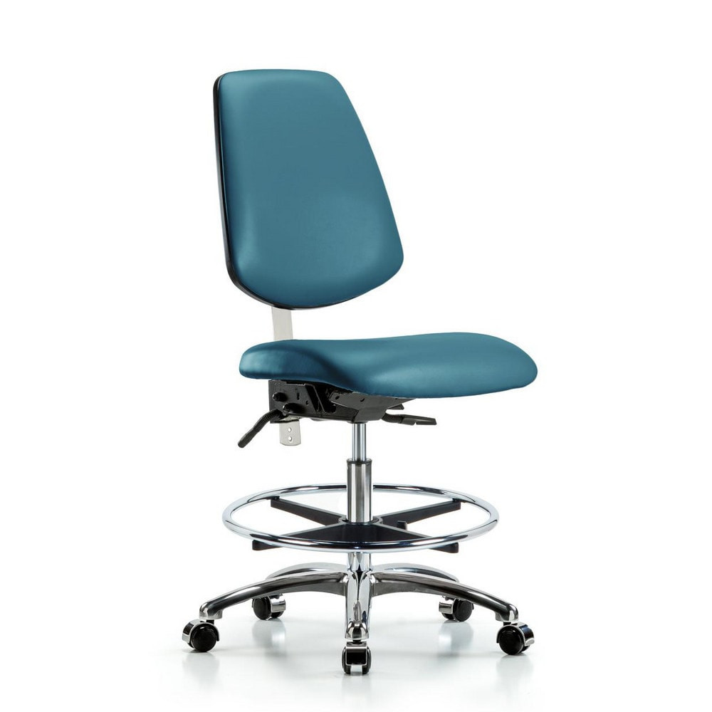 Blue Ridge Ergonomics MSC44407 Task Chair: Vinyl, Marine Blue