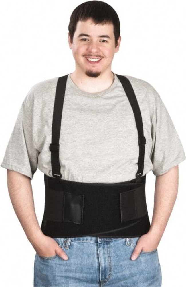 PRO-SAFE 7160-01P Back Support: Belt with Adjustable Shoulder Straps, Small, 26 to 36" Waist, 9" Belt Width