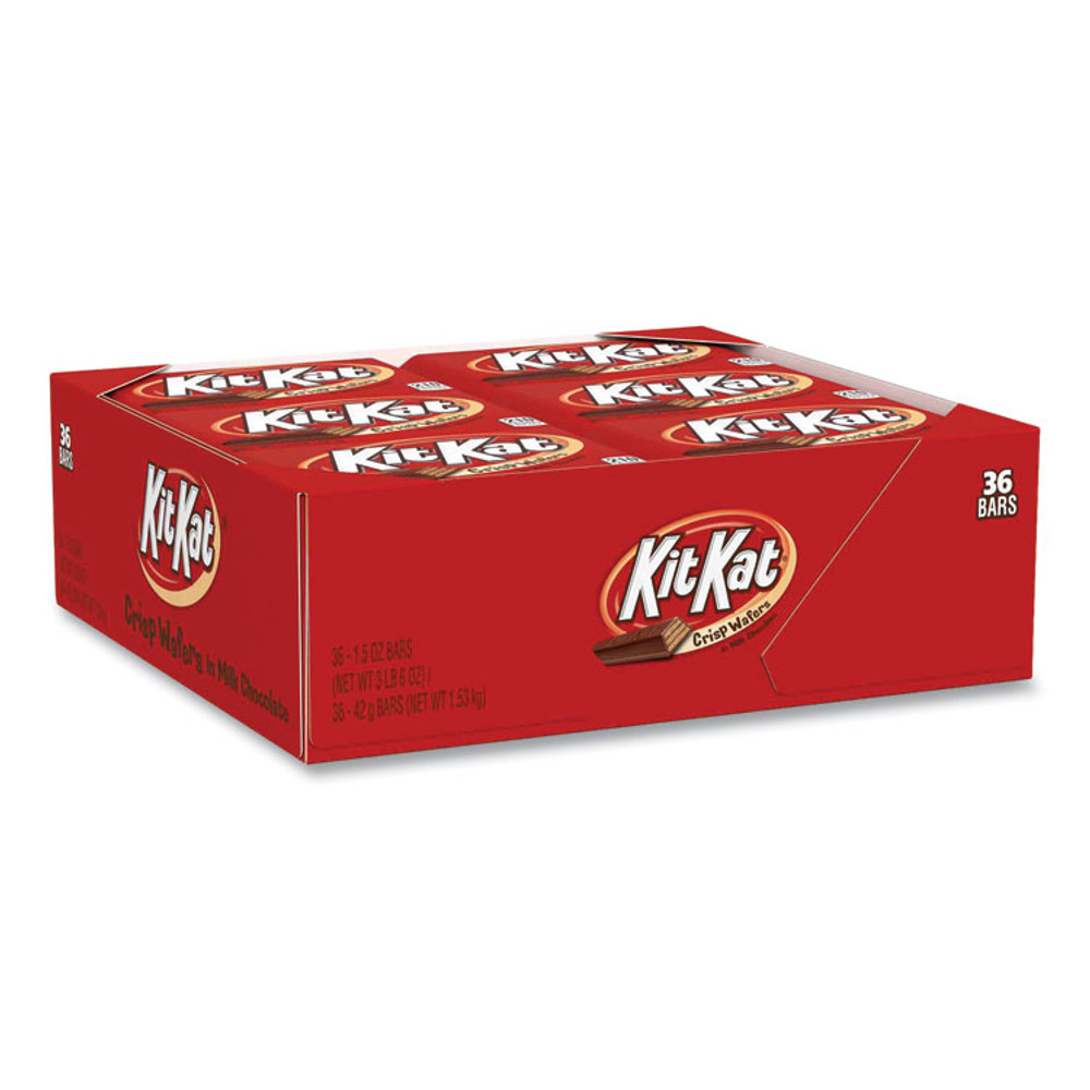 THE HERSHEY COMPANY Kit Kat® 24600040 Wafer Bar with Milk Chocolate, 1.5 oz Bar, 36 Bars/Box