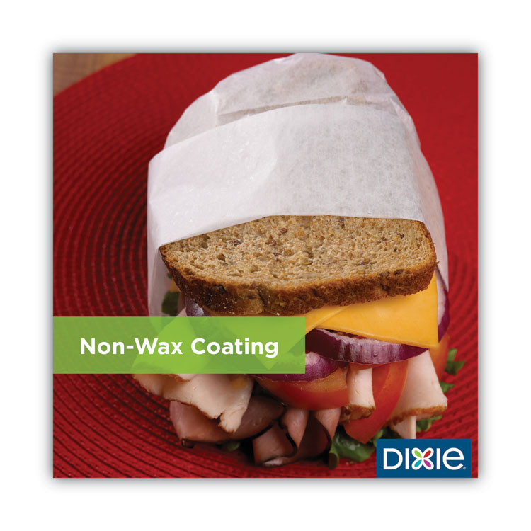 GEORGIA PACIFIC Dixie® GRC1212 All-Purpose Food Wrap, Dry Wax Paper, 12 x 12, White, 1,000 Sheets/Pack, 5 Packs/Carton