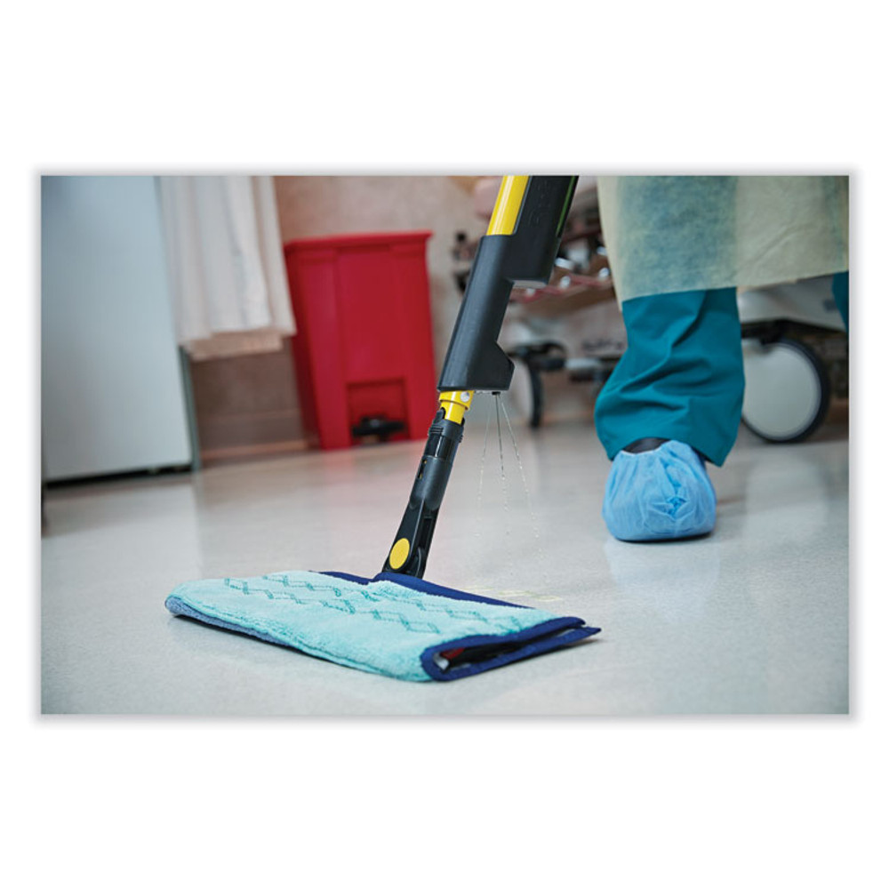 RUBBERMAID COMMERCIAL PROD. HYGEN™ 1835528 Pulse Microfiber Spray Mop System, 17" Wide Microfiber Head, 52" Yellow Plastic Handle