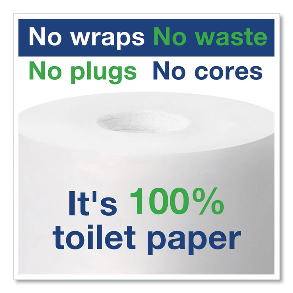 SCA TISSUE Tork® 472880 Advanced High Capacity Bath Tissue, Coreless, Septic Safe, 2-Ply, White, 1,000 Sheets/Roll, 36 Rolls/Carton