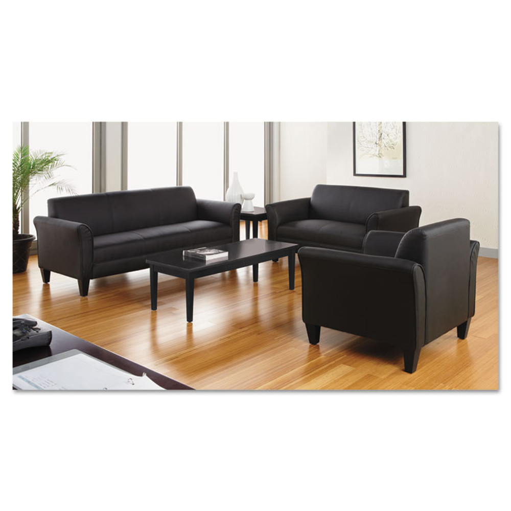 ALERA VA7548BK Alera Valencia Series Occasional Table, Rectangle, 47.25w x 19.13d x 16.38h, Black