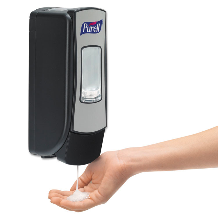GO-JO INDUSTRIES PURELL® 8728-06 ADX-7 Dispenser, 700 mL, 3.75 x 3.5 x 9.75, Chrome/Black