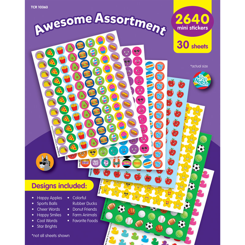 TEACHER CREATED RESOURCES Teacher Created Resources® Awesome Assortment Mini Stickers Variety Pack