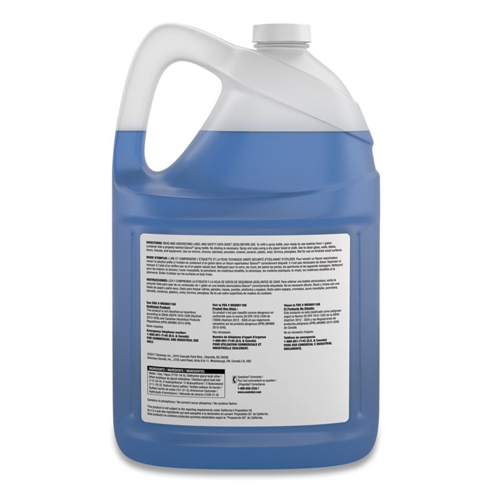 DIVERSEY CBD540311 Glance Powerized Glass and Surface Cleaner, Liquid, 1 gal, 2/Carton