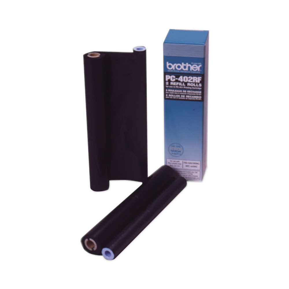 BROTHER INTL. CORP. PC-402RF PC-402RF Thermal Transfer Refill Roll, 150 Page-Yield, Black, 2/Pack