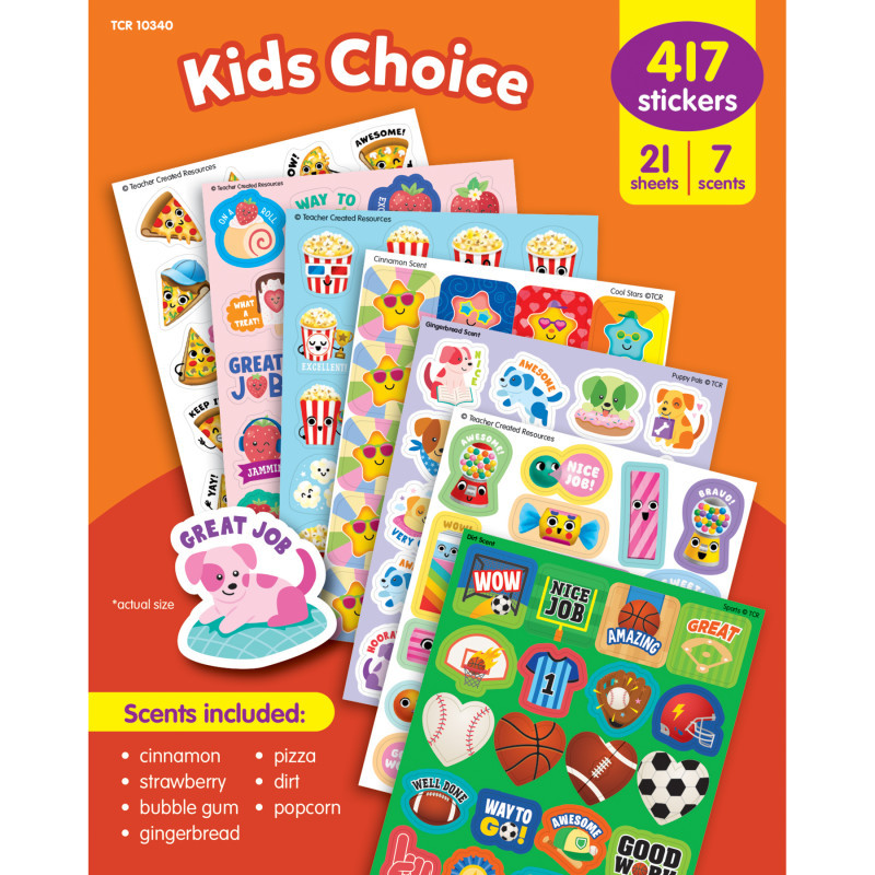 TEACHER CREATED RESOURCES Teacher Created Resources Kids Choice Smelly Stickers Variety Pack