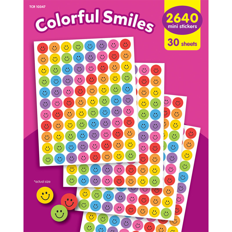 TEACHER CREATED RESOURCES Teacher Created Resources® Colorful Smiles Mini Stickers Value Pack