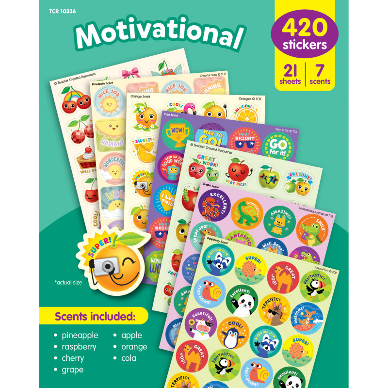 TEACHER CREATED RESOURCES Teacher Created Resources Motivational Smelly Stickers Variety Pack