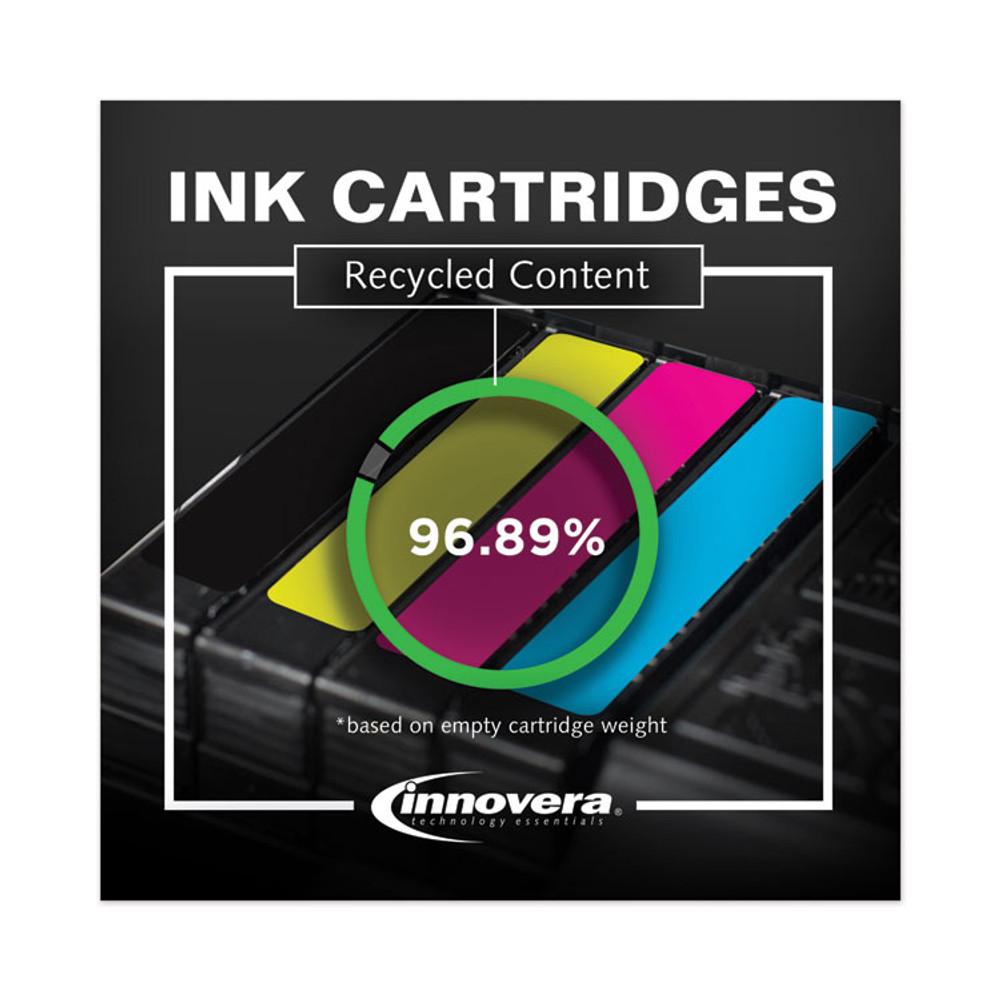 INNOVERA 63XLB Remanufactured Black High-Yield Ink, Replacement for 63XL (F6U64AN), 480 Page-Yield