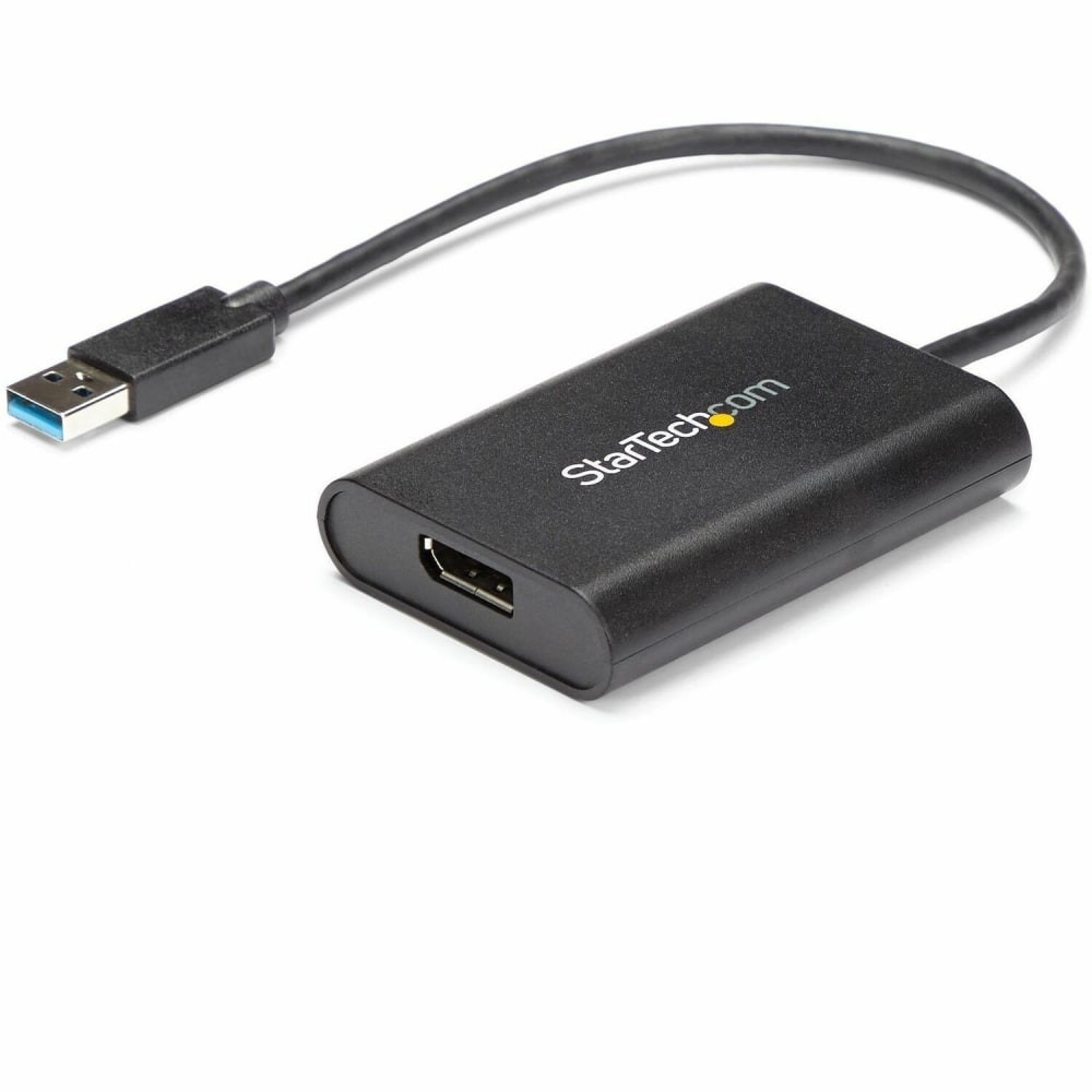 THE IT PROs CHOICE: Designed and built for IT Professionals, this USB 3.0 to DisplayPort video adapter is backed for 3-years, including free lifetime 24/5 multi-lingual technical assistance  INCREASE YOUR PRODUCTIVITY: USB to DP monitor adapter lets you extend your desktop by adding an DisplayPort monitor to your laptop or desktop computer; Ideal for your workstation setup in the office or working from home  4K SUPPORT: Enjoy exceptional USB video performance with this USB to DP dongle; Video adapter support video resolutions up to 4K (3840x2160) at 30Hz  PERFORMANCE: USB 5Gbps to DisplayPort hub converter (1x USB-A male to 1x DP female connector) offers 4K @30Hz Video, 2ch audio (through DisplayPort) and 7.9in (20cm) cable length  COMPATIBILITY: This adapter is only compatible with Windows and does not support macOS, ChromeOS or Linux; Works with all Windows X86/X64/ARM platforms: Intel, AMD, and Snapdragon X Copilot+ PC; Administrator rights are required to install the drivers