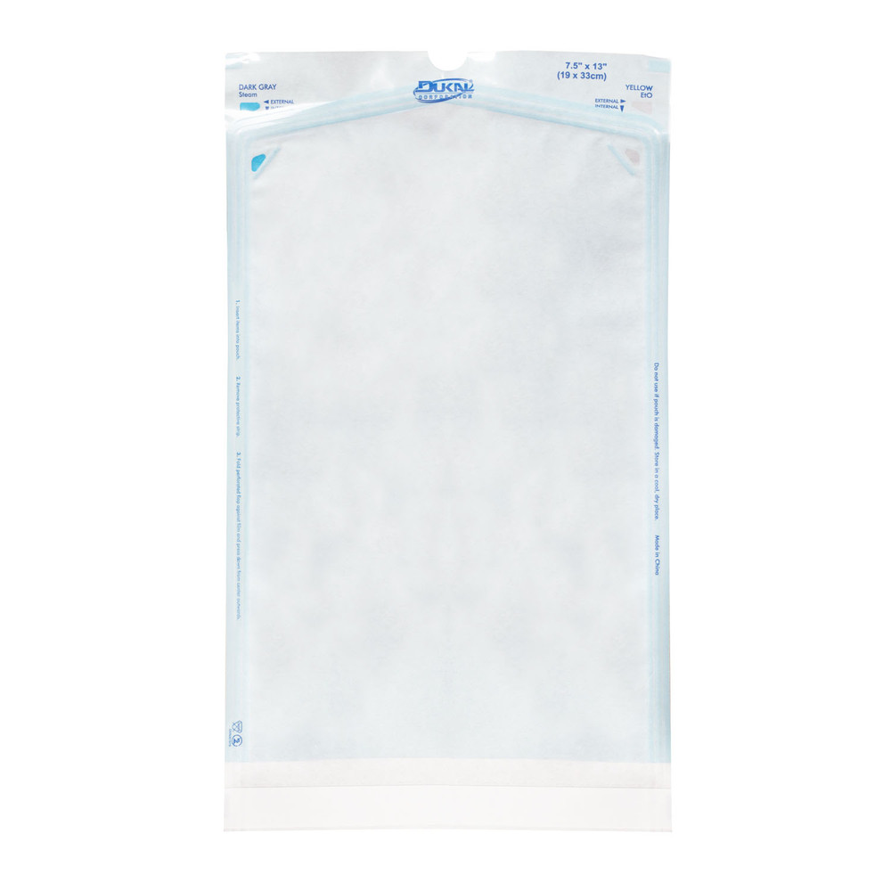 Dukal Corporation  27307 Sterilization Pouches, 7.5" x 13", 200/bx, 5 bx/cs (63 cs/plt)