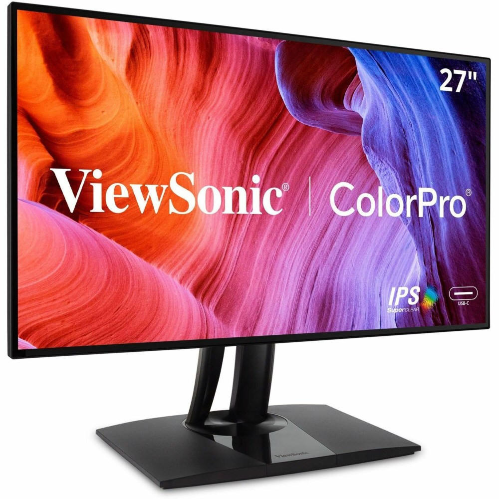 Connect to what matters most with the ViewSonic VP2768a 27in ColorPro 1440p IPS Monitor. An edge-to-edge SuperClear IPS panel provides a sunning viewing experience for content creation and enterprise workstations. The integrated stand offers height, tilt, swivel and pivot adjustments to help you find a comfortable viewing angle.  Dynamic 27in QHD IPS monitor boasts a 2560 x 1440p resolution for crisp visuals.  Boasts a 60Hz refresh rate and 5ms response time for smooth playback and lag-free viewing.  Offers 1,000:1 contrast ratio for bright whites and dark blacks.  Features 350 nits of brightness.  Aspect ratio of 16:9.  Flicker-Free technology and a Blue Light Filter help to reduce eye fatigue.  Ethernet RJ45 and USB-C connectivity offer fast audio, data and video transfer with 90W charging over 1 cable.  Supports laptop, PC and Mac with HDMI, USB, RJ45 and DP inputs.  Integrated stand with tilt, height, swivel and pivot adjustments.  Backed by the manufacturer's 3-year limited warranty.  Energy efficient - designed to use less energy than alternative products, potentially helping you save money and reduce your carbon footprint.