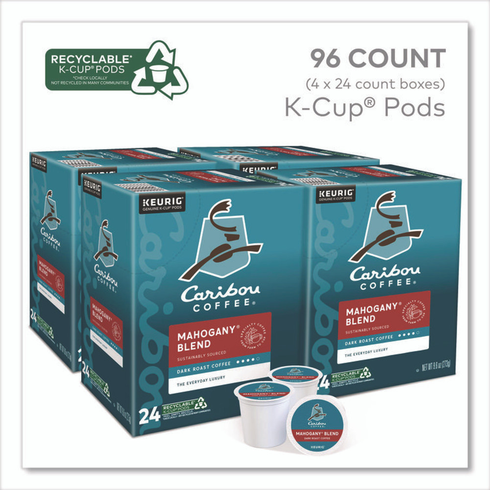 KEURIG DR PEPPER Caribou Coffee® 6990CT Mahogany Coffee K-Cups, 96/Carton