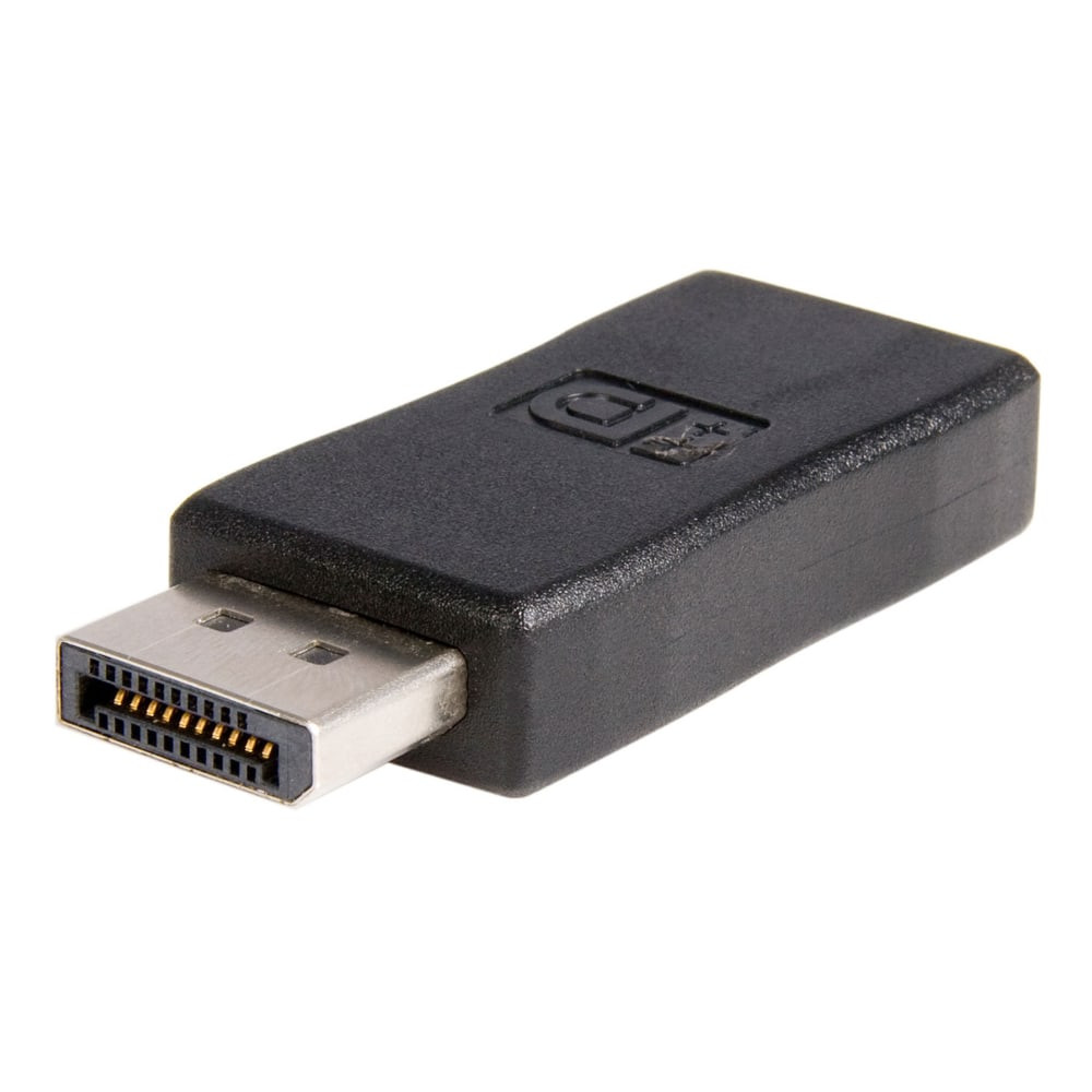 EASY TO USE: With no software or drivers required, the DisplayPort to HDMI video adapter is OS independent; DP male to HDMI female  HOST COMPATIBILITY: DisplayPort to HDMI adapter tested for compatibility with DP++ source; Passive converter supports DP++ source connector incl workstations, desktops (AMD/Nvidia video cards), laptops, small form factor computers & docking stations  SMALL FORM FACTOR: With no attached cable and compact design, the adapter connects directly to your HDMI cable for a clean look | Use to connect primary monitor or projector or add a secondary display | Perfect for travel and easily fits into a bag pocket  STABLE CONNECTION: DP to HDMI adapter features a non-latching DP connector that is easy to disconnect from a hard to reach source | Tested with HDMI cables at extended lengths up to 35ft  PERFORMANCE: This DisplayPort 1.2 to HDMI adapter connects a DP desktop or laptop to an HDMI display, projector, monitor or TV | Supports HD 1920x1200 (1080p) video, 7.1ch Audio, HDCP 1.4 | VESA DisplayPort Certified