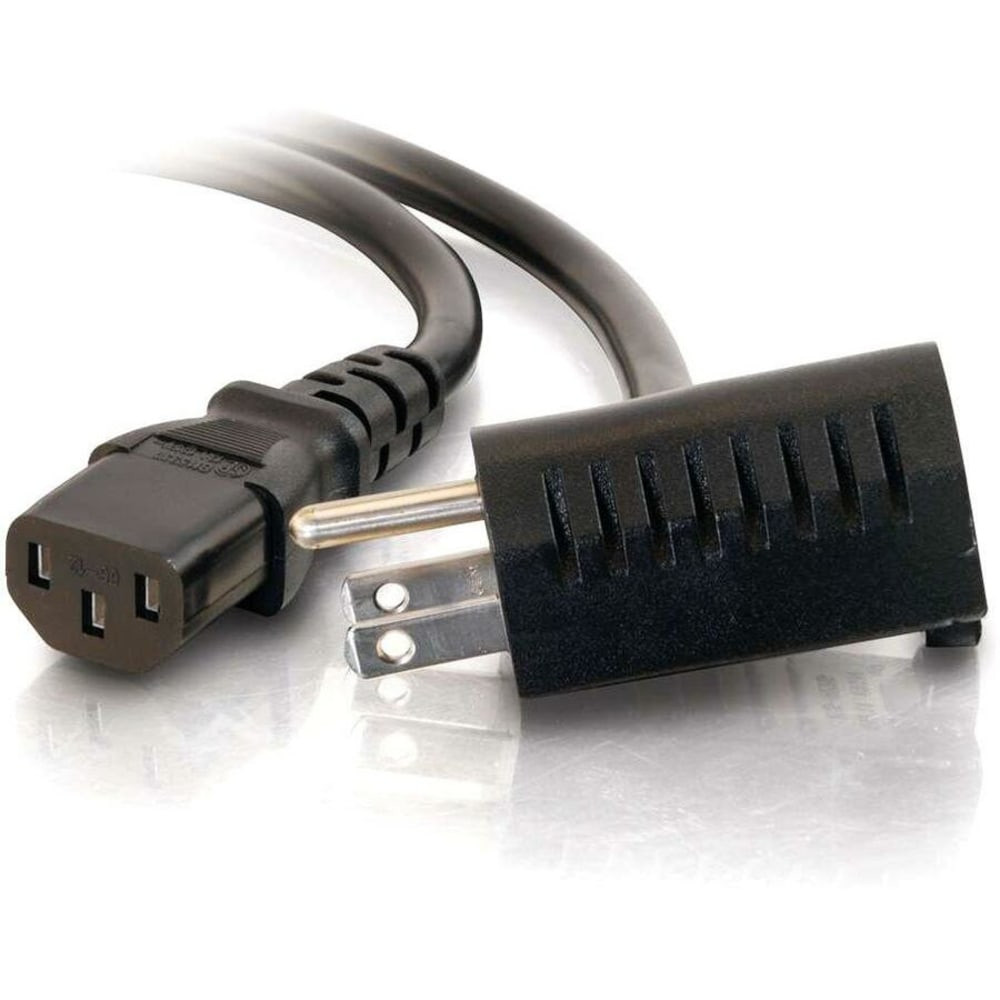 <b>Plug in your power cable without losing an outlet!</b><br><p>Replace your overused or misplaced power cable, AND keep the outlet open for other devices. This universal power cord is designed to work with most PCs, monitors, scanners, printers and other devices that use the 3-pin shroud power connector. Plus this heavy duty 16 AWG cord features a fully molded design for maximum durability and long life.</p><p>The female connector plugs directly into the device, and male connector plugs into a standard outlet while the additional grounded outlet on the male end allows you to use the outlet for other devices. Maximize your outlet usage!</p>